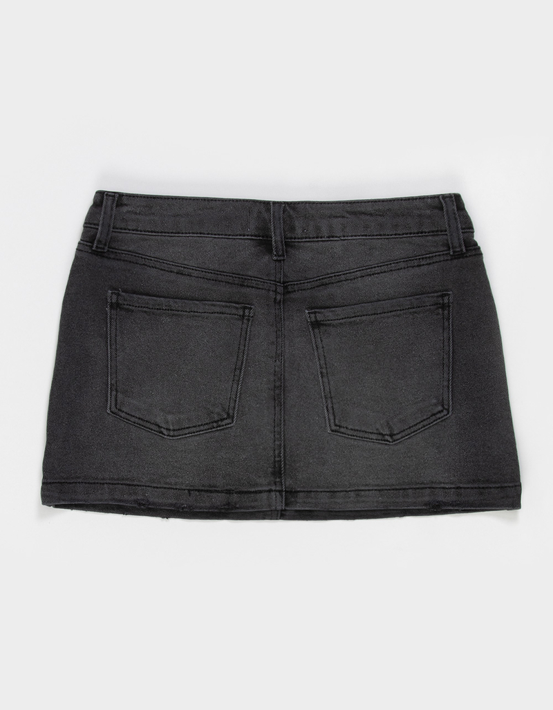 RSQ Womens Low Rise Denim Mini Skirt - WASHED BLACK