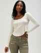 BILLABONG My Henley Womens Long Sleeve Top image number 2