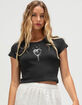 NECTAR CLOTHING Bleeding Heart Womens Baby Tee image number 1