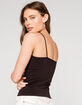 FULL TILT Shorter Seamless Womens Black Cami image number 3
