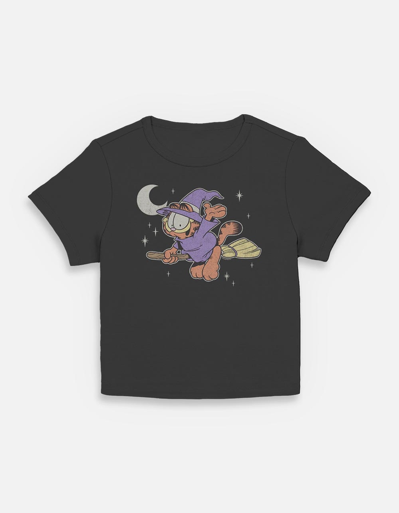 GARFIELD Witch Costume Womens Baby Tee image number 0