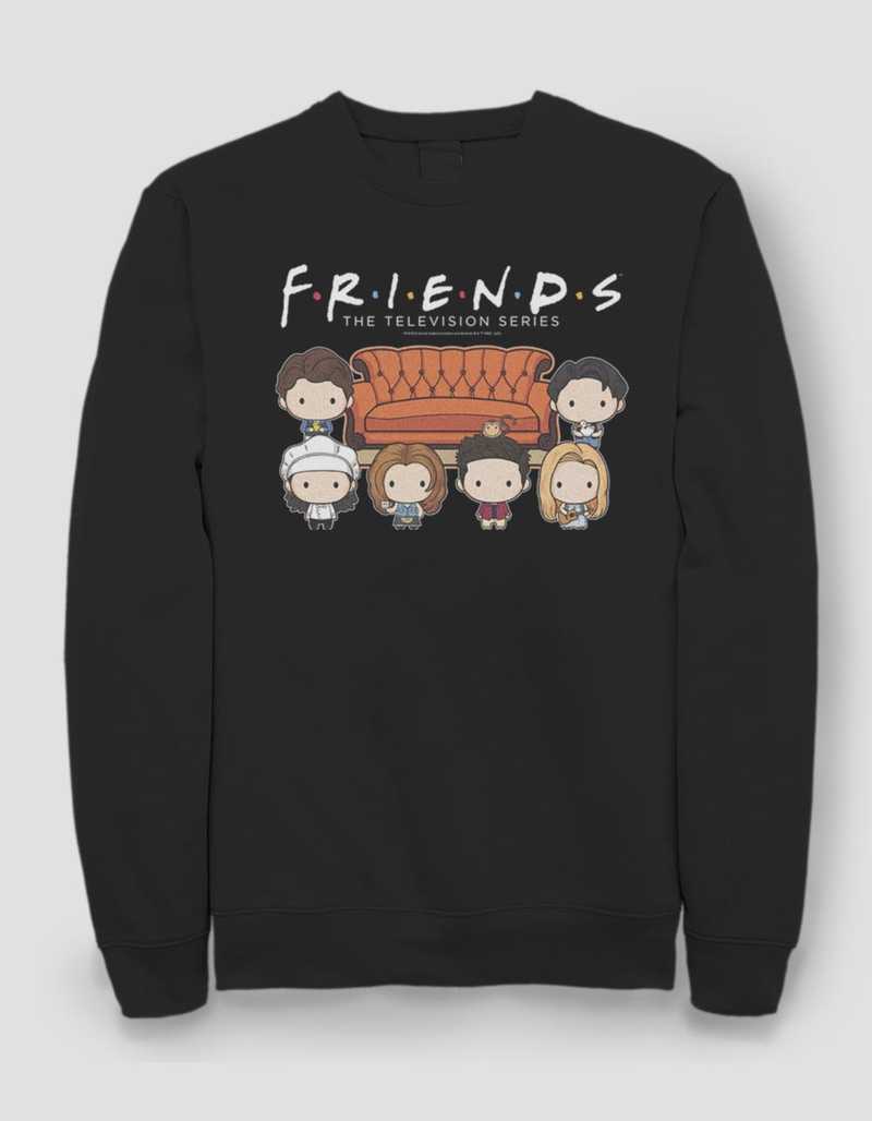 FRIENDS Cartoon Couch Crew Unisex Crewneck Sweatshirt image number 0