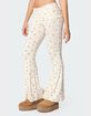 EDIKTED Bloom Baby Fold Over Flared Leggings image number 3