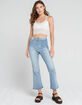 WEST OF MELROSE Flare And Square Pull On Womens Light Wash Jeans image number 5