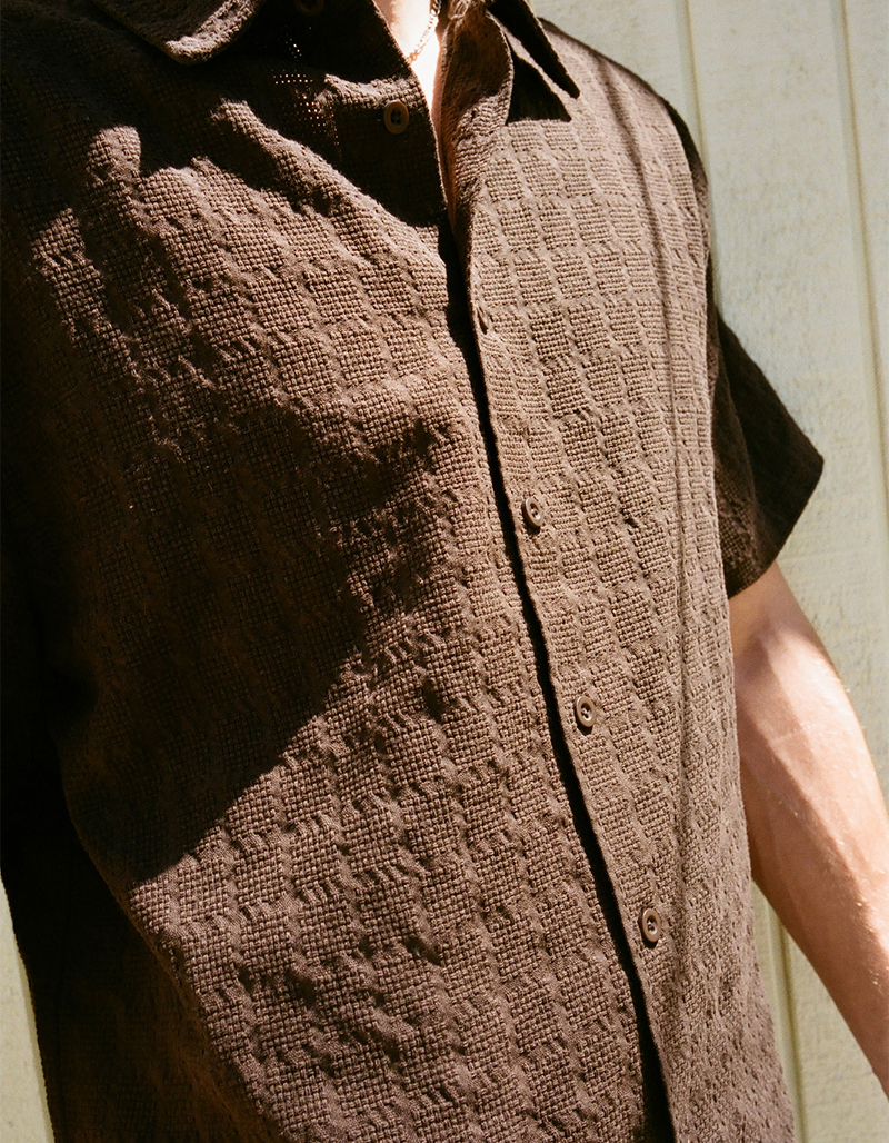 RSQ Mens Textured Button Up Shirt image number 3