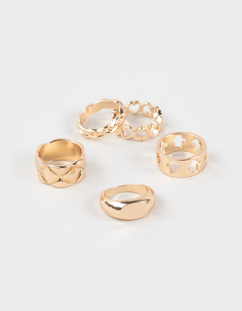 FULL TILT 5 Pack Chunky/Cross Rings image number 0