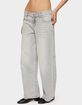 EDIKTED Petite Magda Low Rise Acid Wash Jeans image number 2