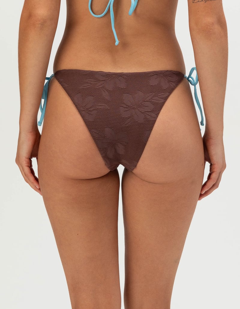 FULL TILT Texture Cheeky Tie Side Bikini Bottoms image number 4