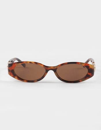 RSQ Rectangle Rose Tort Sunglasses Alternative Image