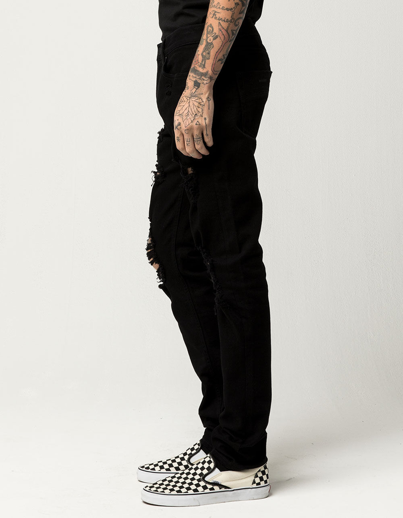 RSQ Seattle Mens Skinny Tapered Ripped Jeans image number 2