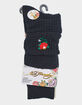 ED HARDY Rose Waffle Mid Calf 2 Pack Womens Slouchy Socks image number 3