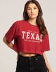 FULL TILT Texas Womens Crop Tee image number 1