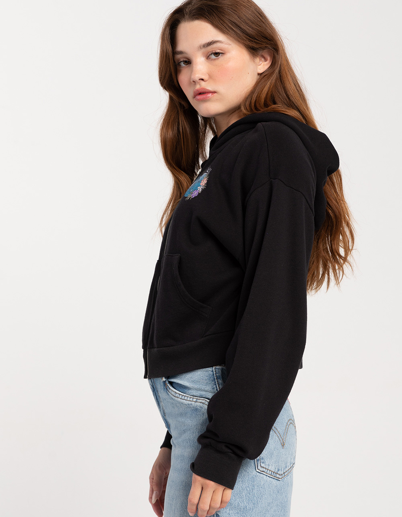 HURLEY Protect The Sea Womens Crop Zip-Up Hoodie image number 2