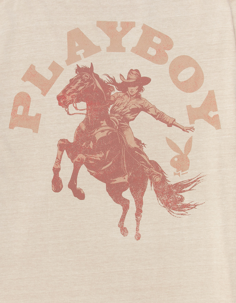 PLAYBOY Cowgirl Arch Mens Boxy Tee image number 2