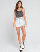 DAZE Cuffed Womens Acid Wash Mom Shorts image number 4