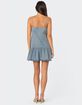 EDIKTED Dylan Denim Mini Dress image number 4