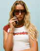 ROXY Flower Chain Womens Raglan Baby Tee image number 1