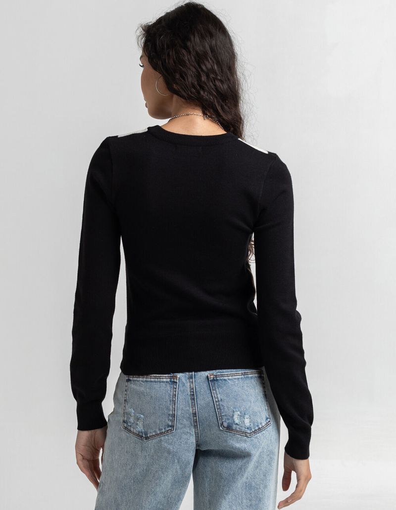 LOVE TREE Argyle Womens Sweater image number 2