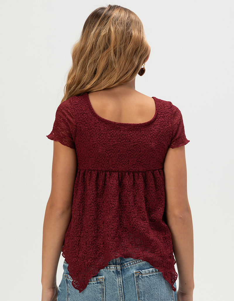 RSQ Girls Texture Babydoll Top image number 3