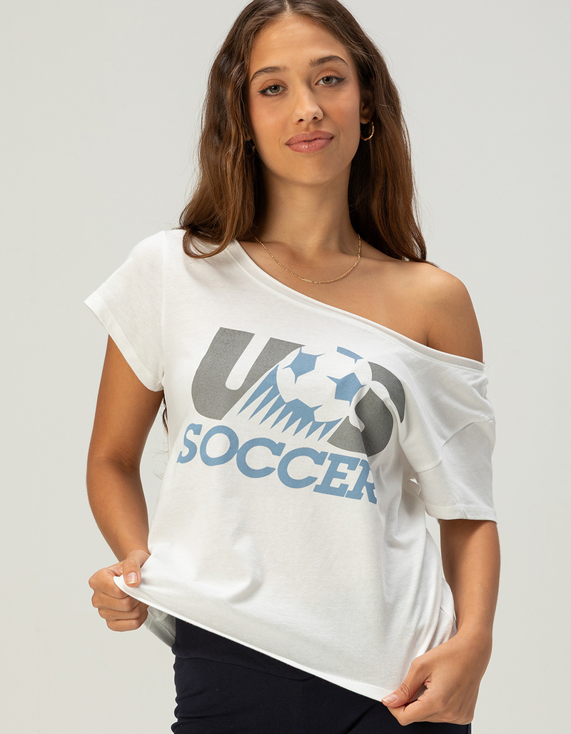 RSQ Womens USA Soccer Off The Shoulder Tee image number 0