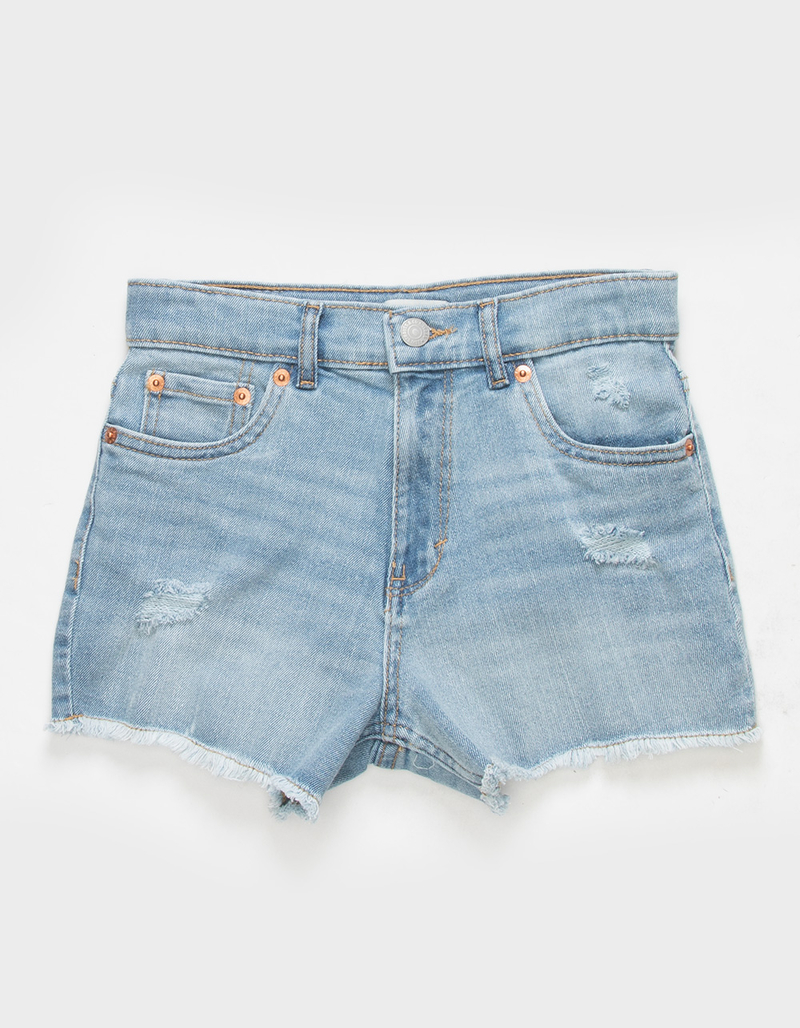 LEVI'S High Rise Mini Mom Girls Denim Shorts - Jitterbug image number 0