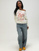 THE WILD COLLECTIVE San Francisco 49ers Womens Off The Shoulder Sweatshirt image number 2