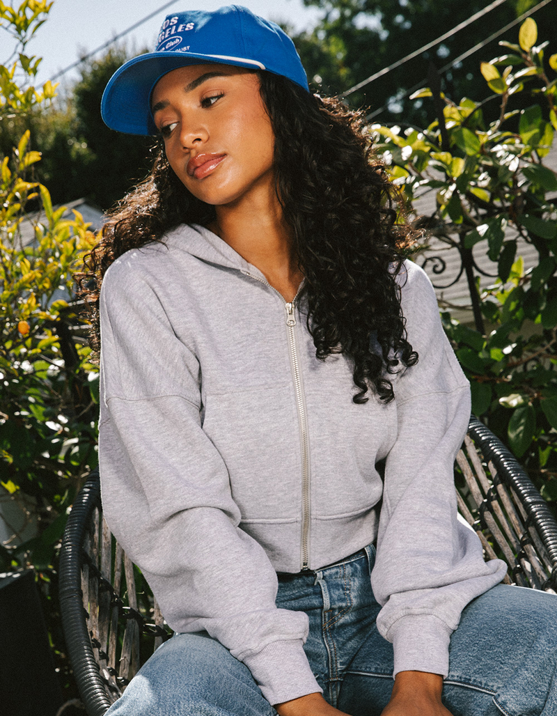 TILLYS Womens Cropped Zip-Up Hoodie image number 0