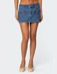 EDIKTED Heart Pocket Denim Mini Skirt image number 1