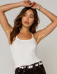 HEART & HIPS Racerback Womens White Cami image number 1