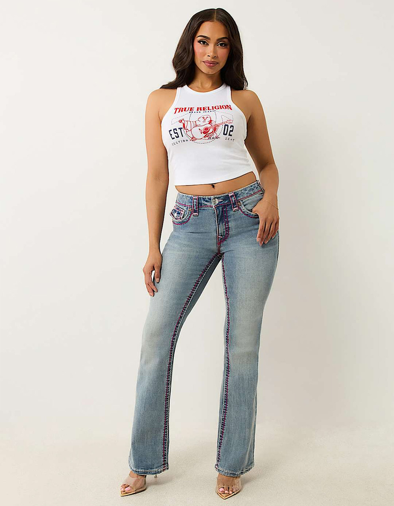 TRUE RELIGION Ribbed Buddha Logo Womens Tank Top image number 3