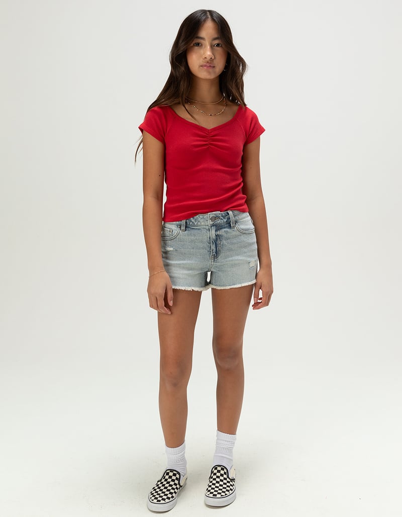 FULL TILT Essentials Girls Cinch Tee image number 1