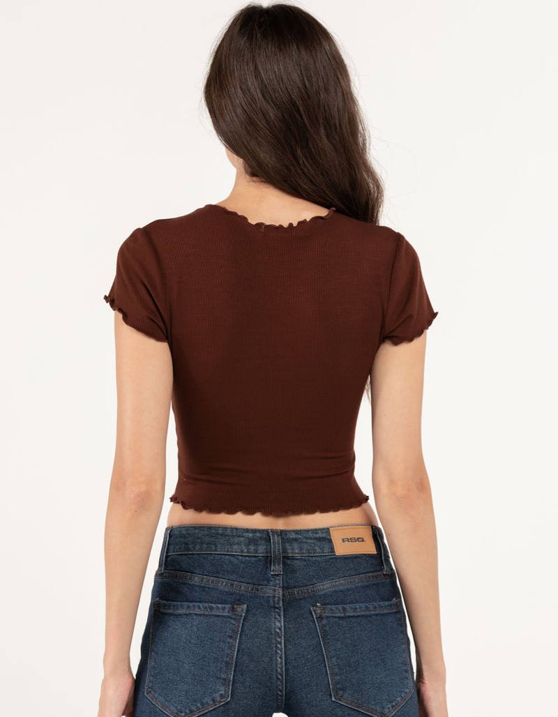 BOZZOLO Lettuce Rib Womens Top image number 2