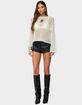 EDIKTED Charlise Open Knit Sequin Top image number 4