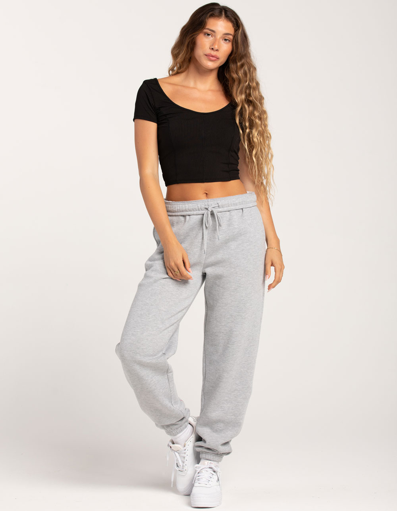 HEART & HIPS Seam Detail Scoop Neck Womens Top image number 3