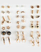 FULL TILT 20 Pack Evil Eye Moon Huggie Earrings image number 1