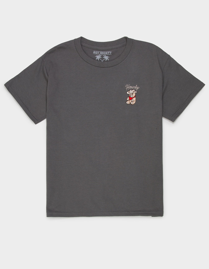 RIOT SOCIETY Embroidered Bear Girls Boyfriend Tee image number 0