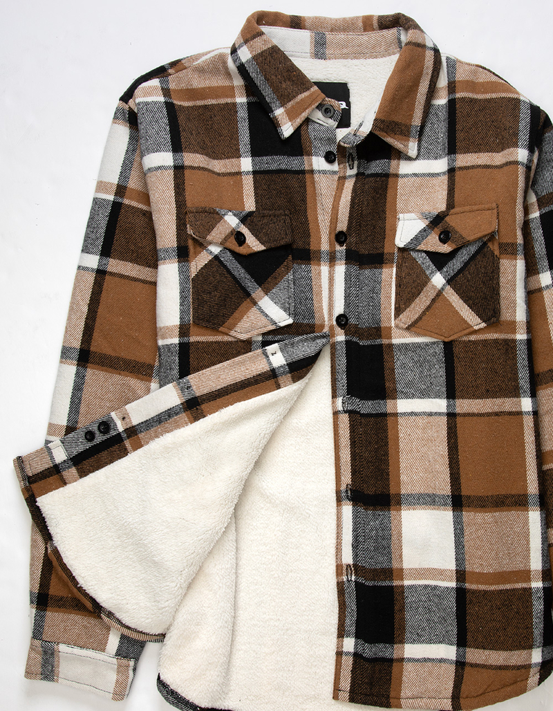 RSQ Mens Plaid Sherpa Jacket image number 1