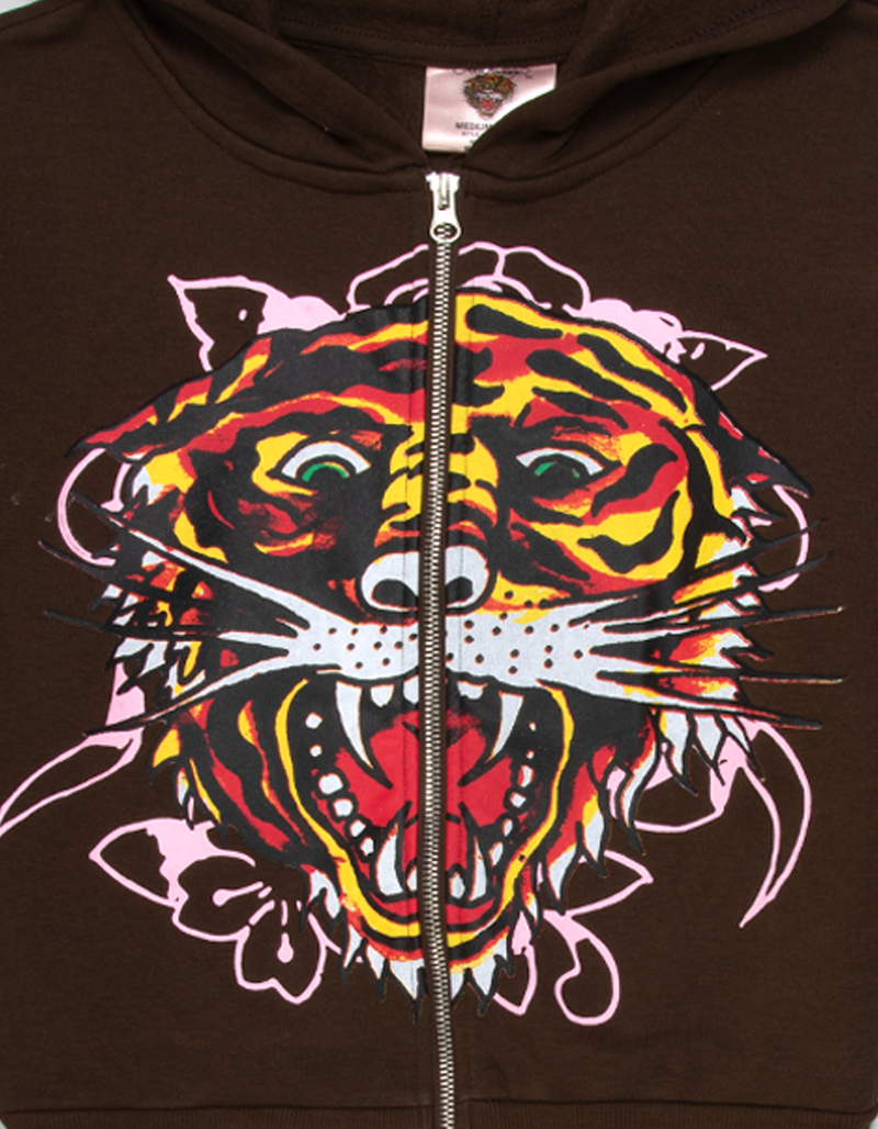 ED HARDY Tiger Face Girls Zip-Up Hoodie image number 3
