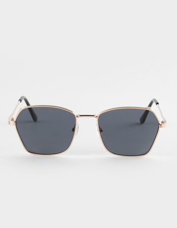 RSQ Black Gold Metal Square Sunglasses Alternative Image
