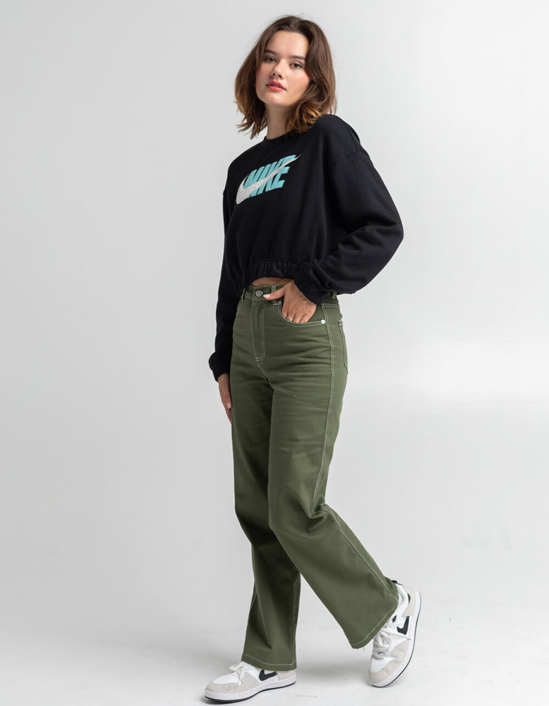 NIKE Sportswear Icon Crop Crew Neck Womens Sweatshirt image number 3