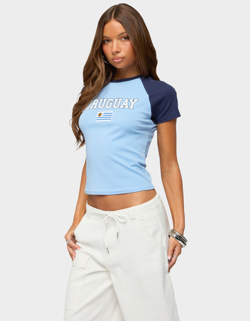 EDIKTED Uruguay Contrast Raglan Tee image number 1