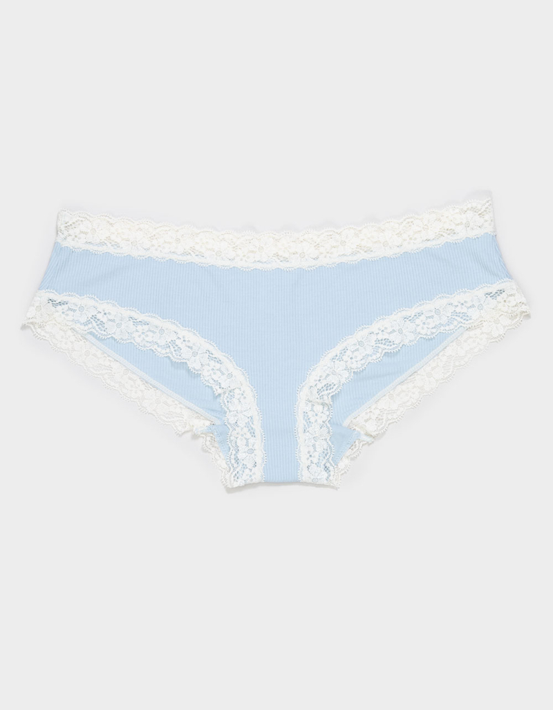 FULL TILT Rib Lace Trim Cheeky Panties image number 0
