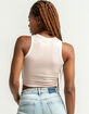 DESTINED Contrast High Neck Womens Light Pink Tank image number 3