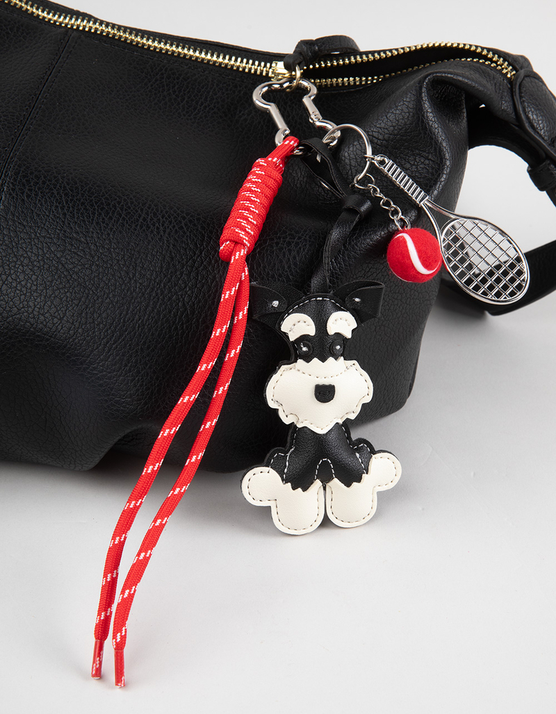 FULL TILT Faux Leather Dog Corded Bag Charm image number 1