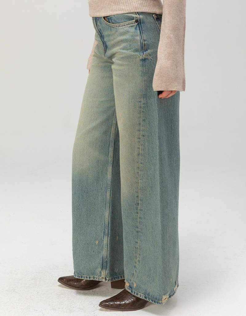 ONLY Eryn Womens High Waist Wide Leg Jeans image number 2