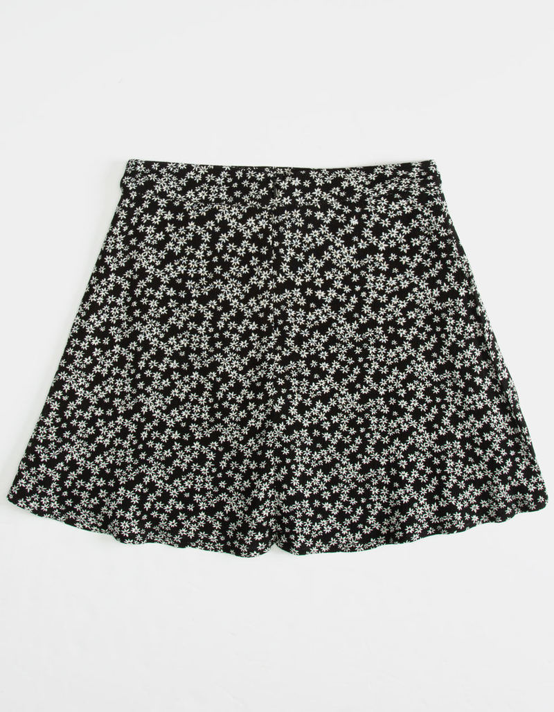 WHITE FAWN Ditsy Black Girls Skater Skirt image number 1