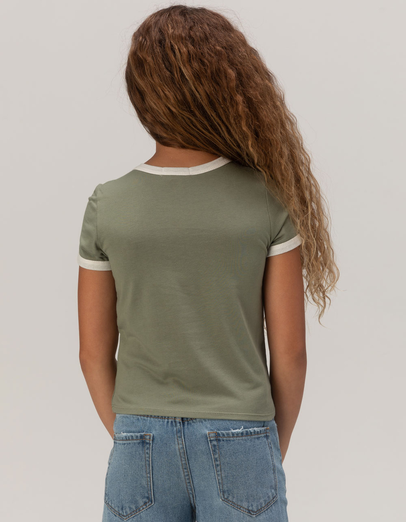FULL TILT Essentials Girls Ringer Tee image number 3