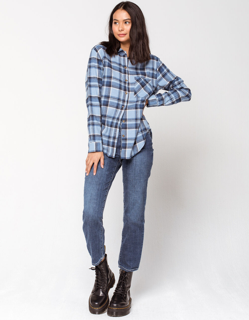 FULL TILT One Pocket Womens Boyfriend Flannel image number 3
