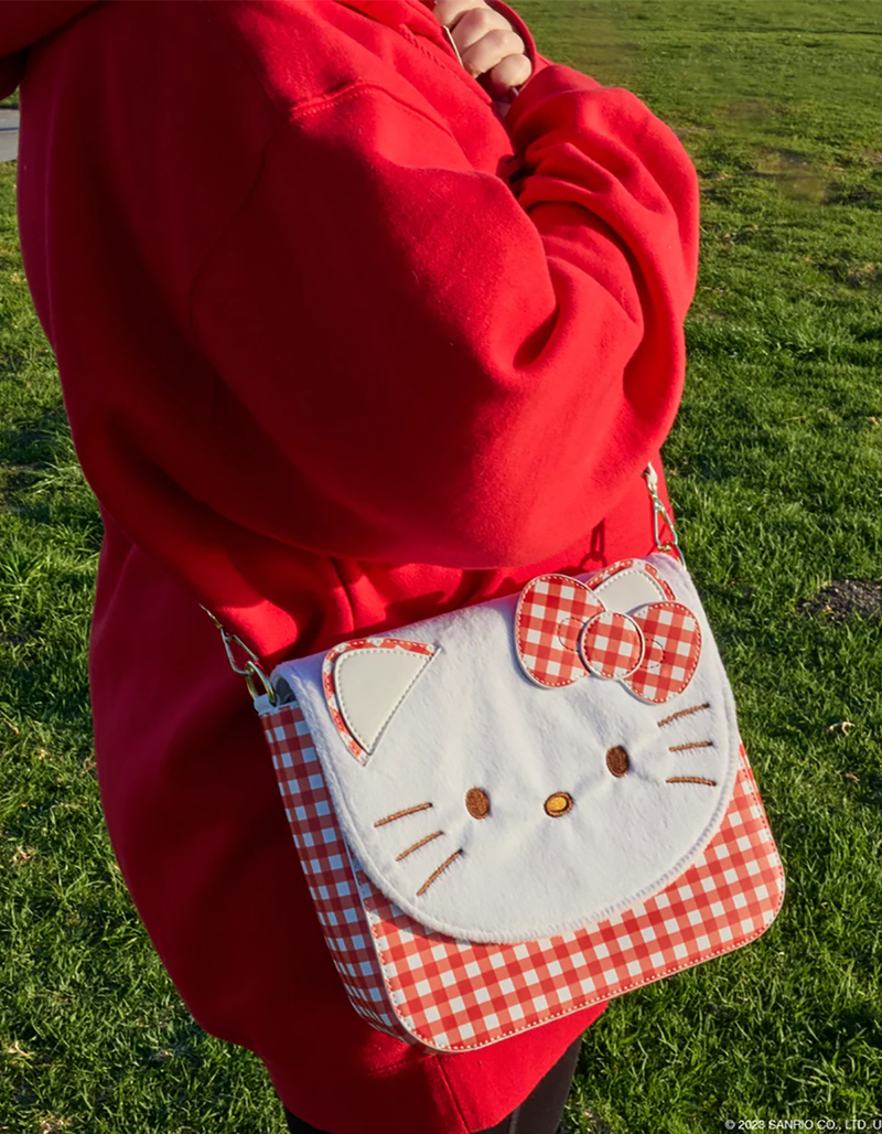 LOUNGEFLY Hello Kitty Gingham Crossbody Bag image number 4