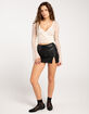COTTON CANDY LA Faux Leather Womens Mini Skirt image number 5